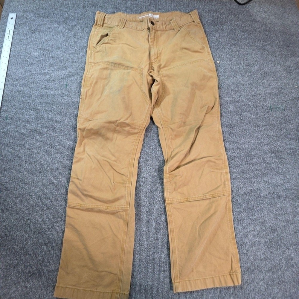 Carhartt Carpenter Pants Mens 33x30 Brown Relaxed Fit Workwear Straight Leg